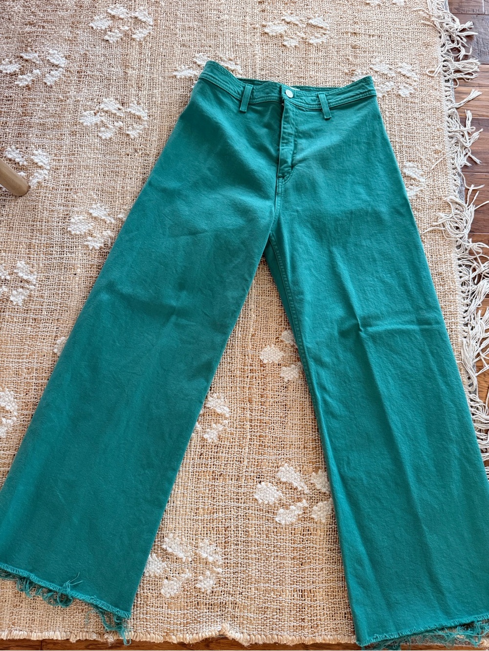 Pistola High-Rise Wide Leg Jeans in Green
